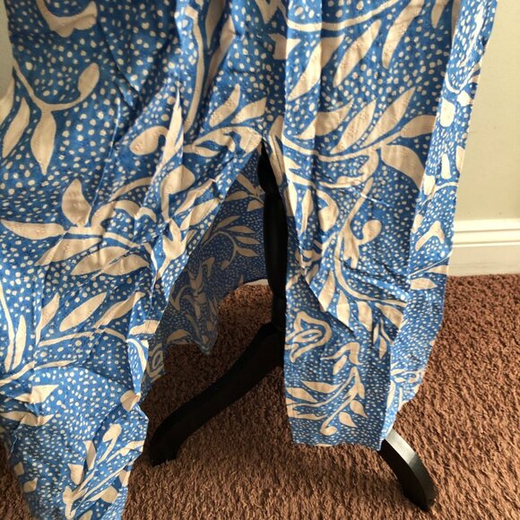 Band Of The Free Boho Blue & Beige Maxi Dress - Size Small, Chic & Flowing Style - Picture 3 of 10